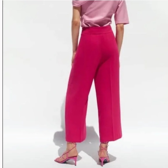 Zara Fushia Culottes Highwaisted Pants XS - Picture 2 of 4